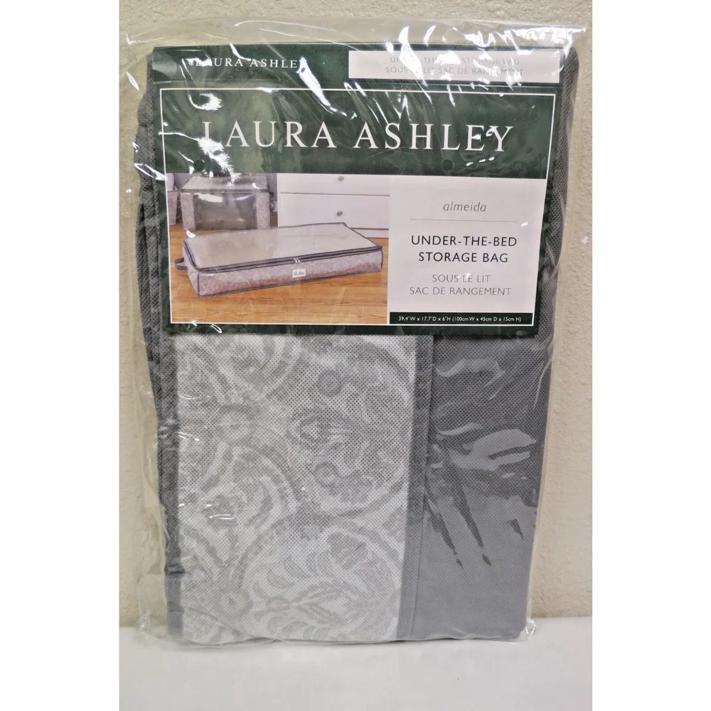 2 Laura Ashley Almeida Pattern Storage Bags - Jumbo & Under The Bed - New